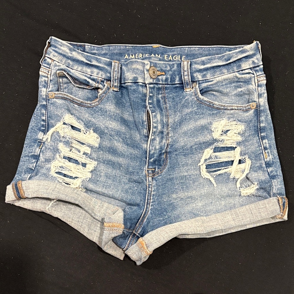 American Eagle Outfitters Distressed Blue Jean Shorts